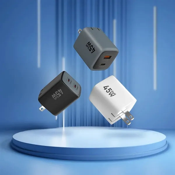 45W Dual Port USB C Fast Charger Block