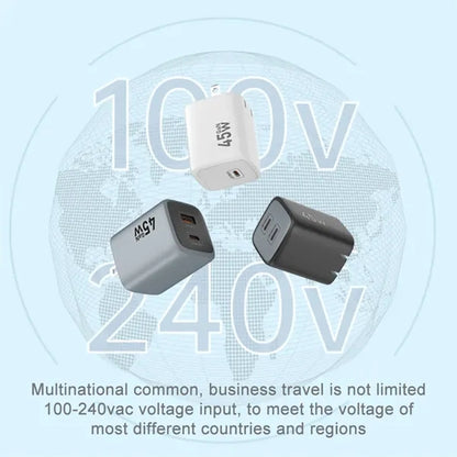 45W Dual Port USB C Fast Charger Block