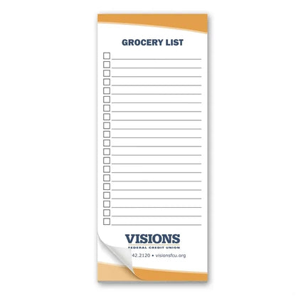 Paper Note Pad 3 1/2 x 8 1/2, 25 pages w/mag 4CP