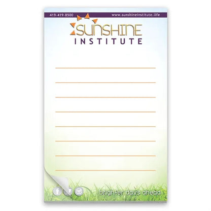 Paper Note Pad 3 1/2 x 5 1/2, 25 pages w/ mag 4CP