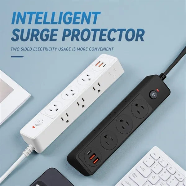 5ft Surge Protector Power Strip with 6 AC Outlet 3 USB