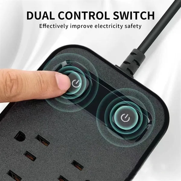 6ft Surge Protector Power Strip with 12 AC Outlet 4 USB