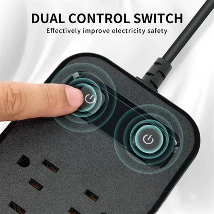 6ft Surge Protector Power Strip with 12 AC Outlet 4 USB
