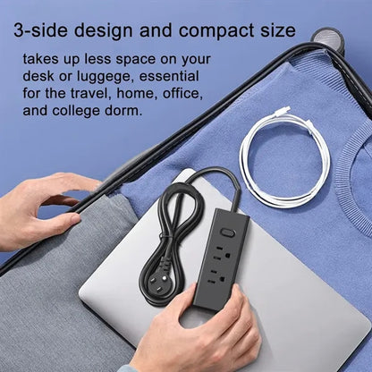 4ft Surge Protector Power Strip with 6 AC Outlet 3 USB