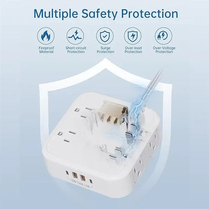 5ft Surge Protector Power Strip with 8 AC Outlet 4 USB