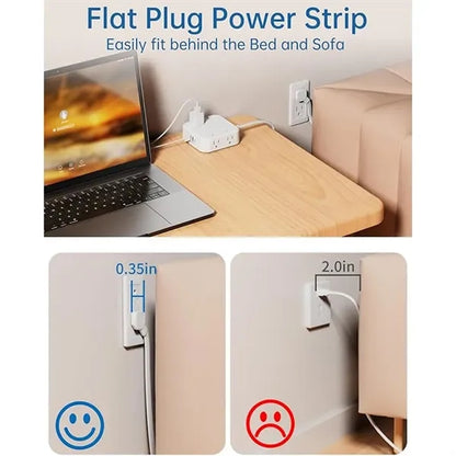 5ft Surge Protector Power Strip with 8 AC Outlet 4 USB
