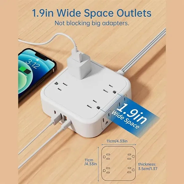 5ft Surge Protector Power Strip with 8 AC Outlet 4 USB