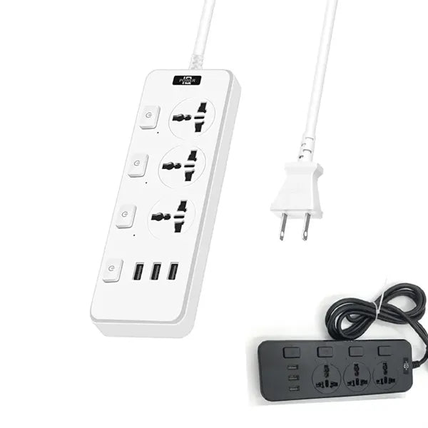 6.6ft Power Strip 3 AC Outlet 3 USB with independent switch