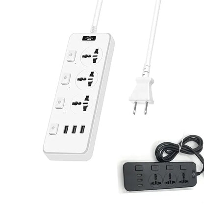 6.6ft Power Strip 3 AC Outlet 3 USB with independent switch