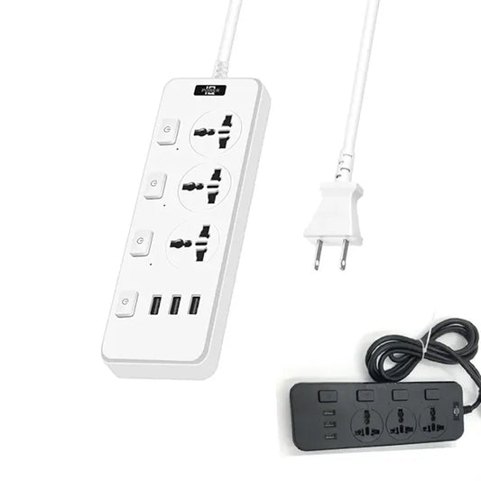 6.6ft Power Strip 3 AC Outlet 3 USB with independent switch