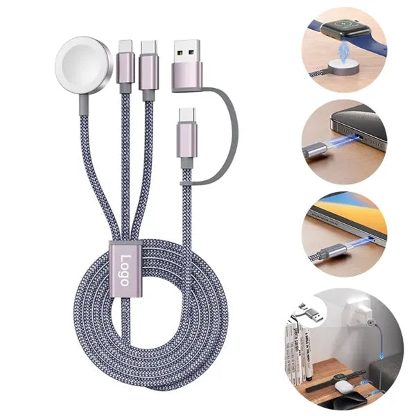 4FT Upgraded 3 in 2 Fast Charging Cable for Multi divices