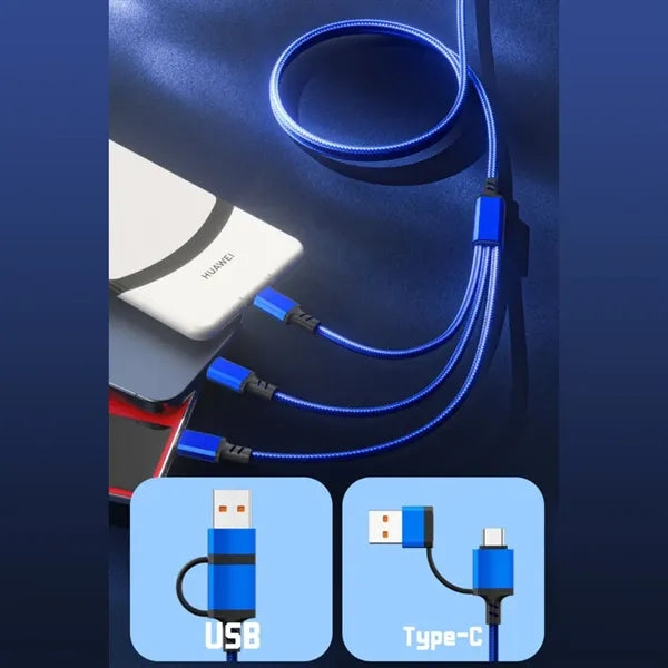 4FT Upgraded 3 in 2 Charging Cable with Data Transfe