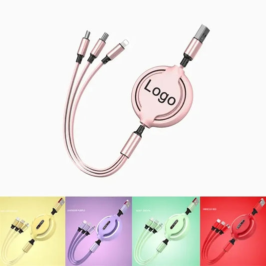 3.6FT Retractable 3 in 1 Fast Charger Cord