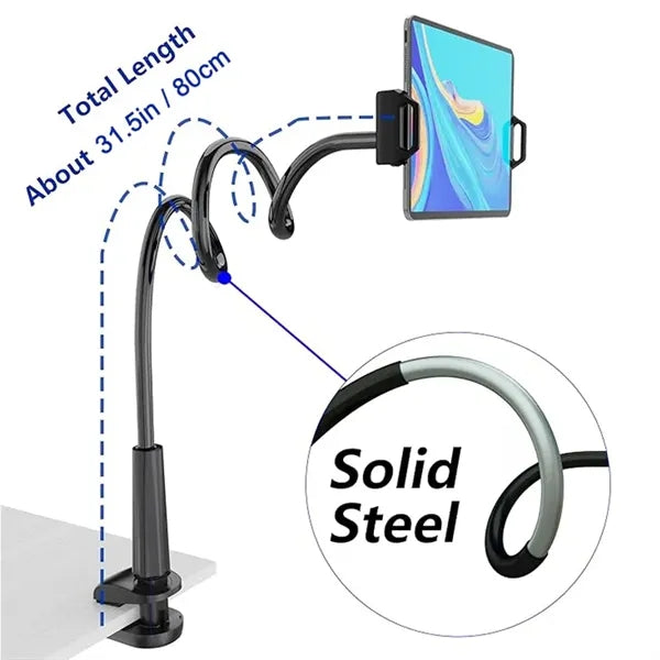 Tablet Holder with Clip and Grip