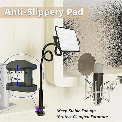 Tablet Holder with Clip and Grip