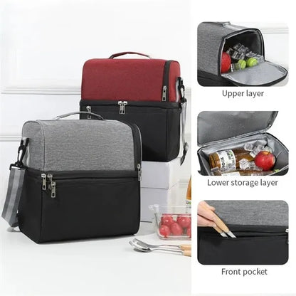 Two-Tone Colors Lunch Bag