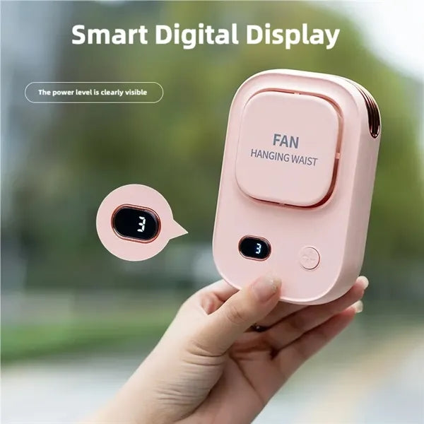 Portable Neck Fan with Lanyard and Bracket