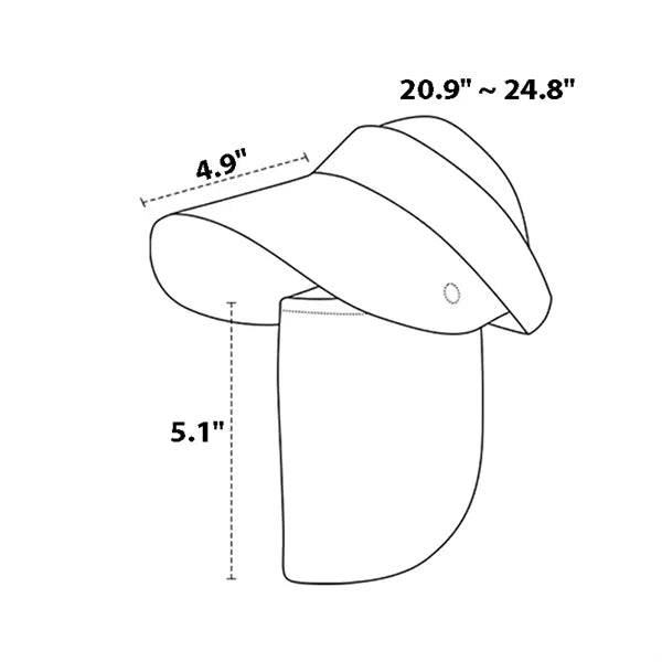 2-in-1 Convertible Sun Hat with Detachable Face Shield