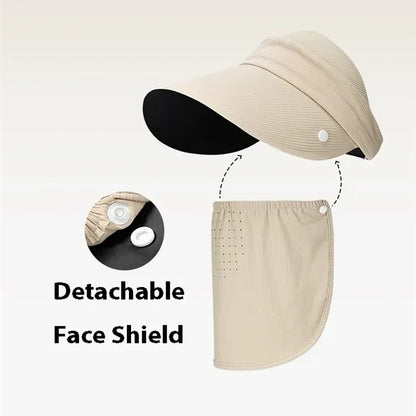 2-in-1 Convertible Sun Hat with Detachable Face Shield