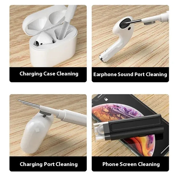6-in-1 ABS Keyboards Bluetooth Earbuds Cleaning Kit