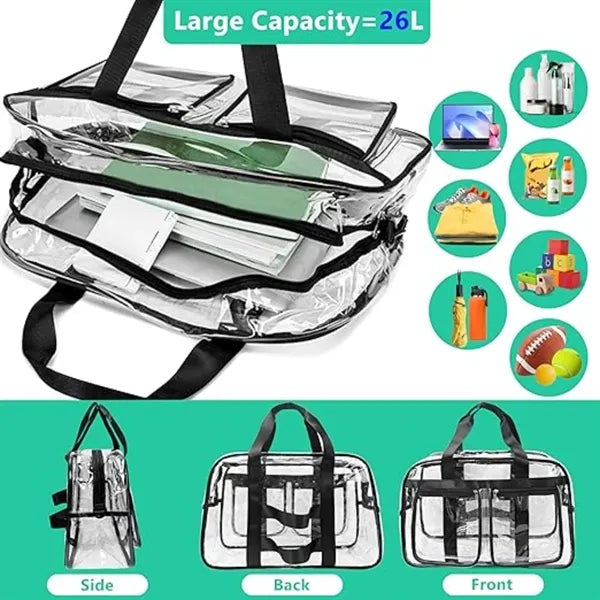 Large Clear Tote for Duffle Gym Transparent Bags