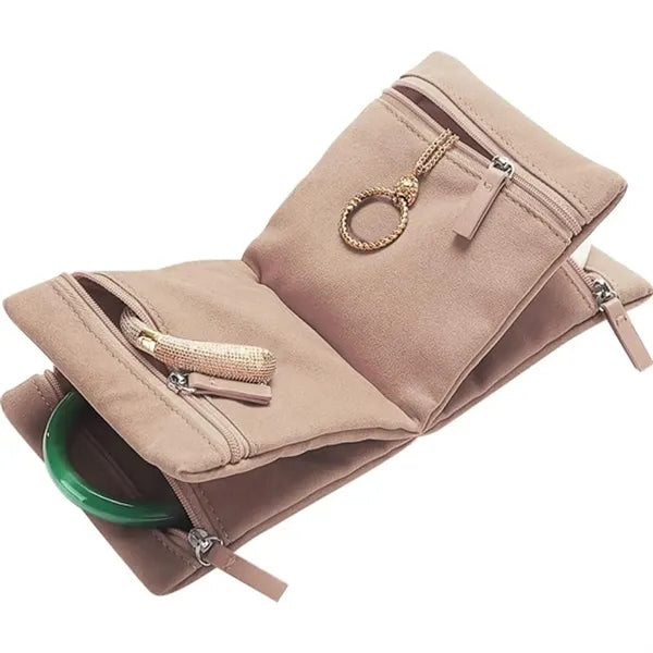 Jewelry Organizer Bag with Zipper Storage Case for Necklaces