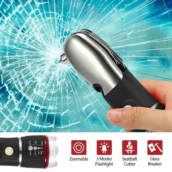 Ultra Bright Flashlight With Multi Emergency Tool "