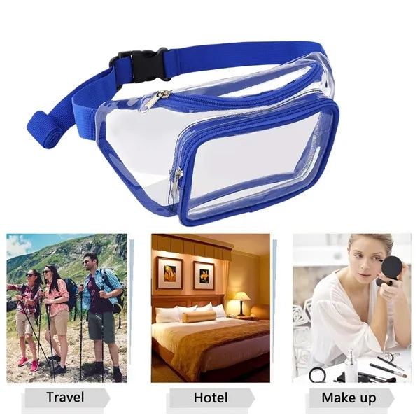 Transparent Fanny Pack with Adjustable Strap Clear Waist Bag
