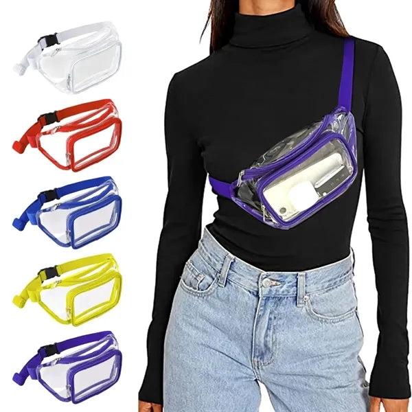 Transparent Fanny Pack with Adjustable Strap Clear Waist Bag