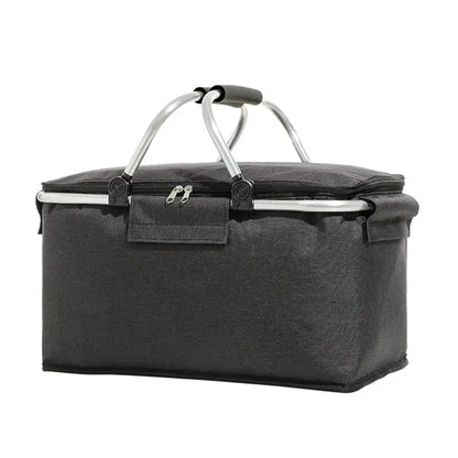 Collapsible- Folding Cooler Basket for Outdoor Picnic.
