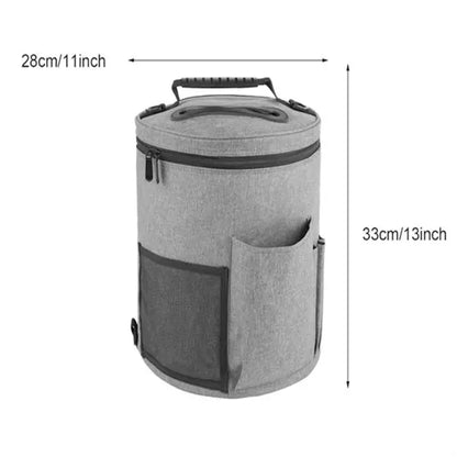 Portable Knitting Storage Bag with Yarn Organizer