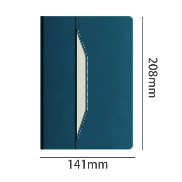 A5 PU Leather Notebook with Storage Pocket