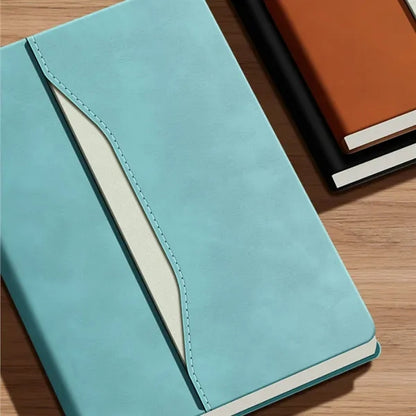 A5 PU Leather Notebook with Storage Pocket
