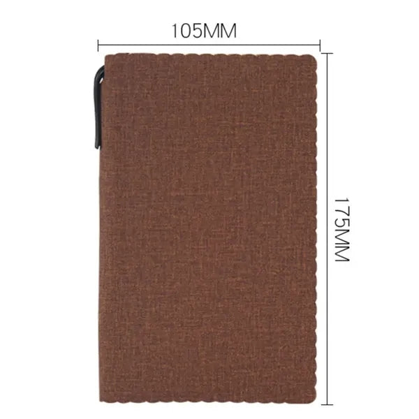 A5 PU Leather Notebook with Front Pocket & Pen Holder