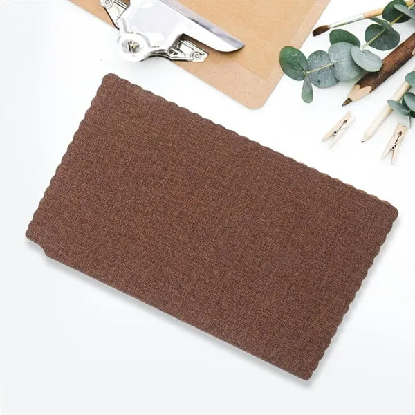 A5 PU Leather Notebook with Front Pocket & Pen Holder