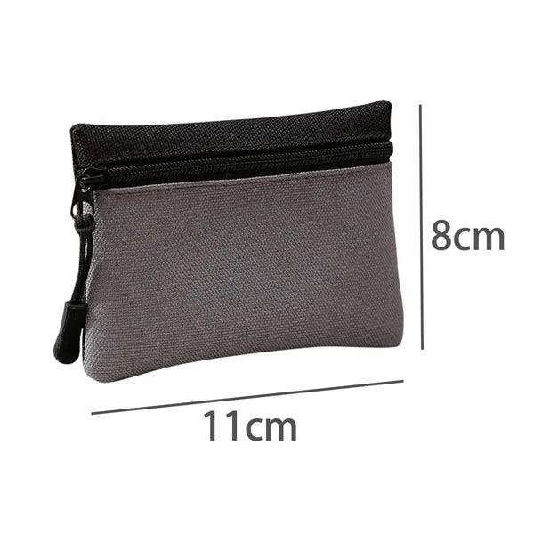 Durable Zippered Coin Pouch with Front Pocket