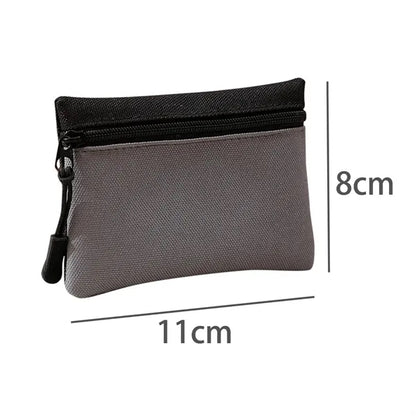 Durable Zippered Coin Pouch with Front Pocket