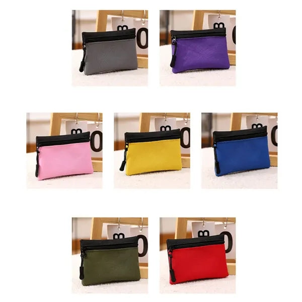 Durable Zippered Coin Pouch with Front Pocket