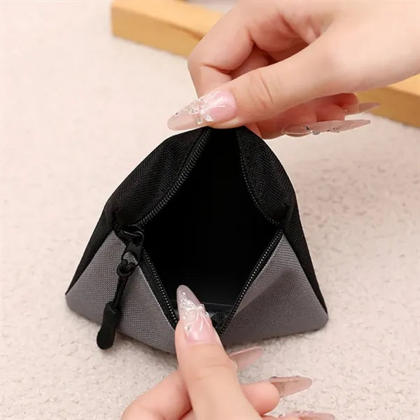 Durable Zippered Coin Pouch with Front Pocket
