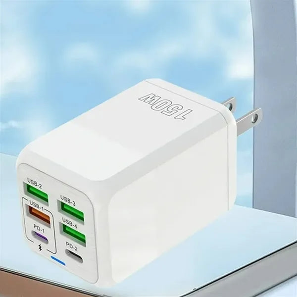 150W 6 Port USB Wall Charger with US Plug
