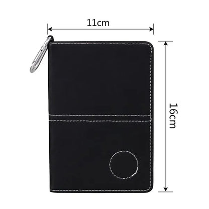 Golf Scorecard Holder with PU Leather Cover & Pen Clip
