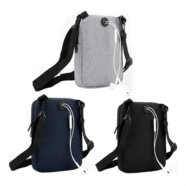 Eco-Friendly Crossbody Bag with Headphone Port