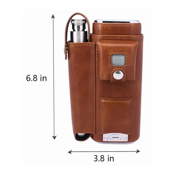 Luxury Leather Cigar Case Customizable Accessories Available