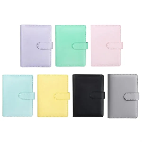 A6 PU Leather 6-Ring Binder Planner with Snap Closure