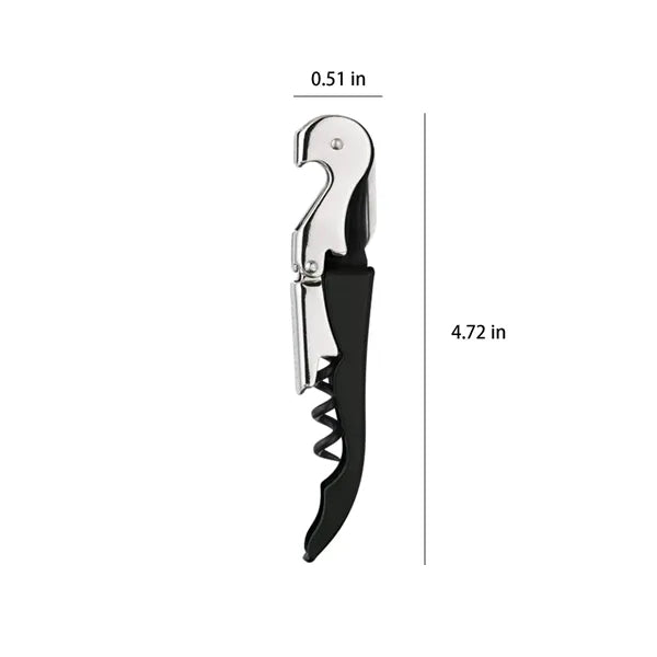 Portable Hinge Wine Bottle Opener With Corkscrew Cutter Tool