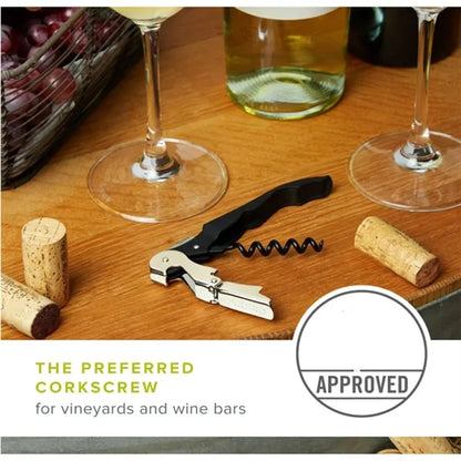 Portable Hinge Wine Bottle Opener With Corkscrew Cutter Tool