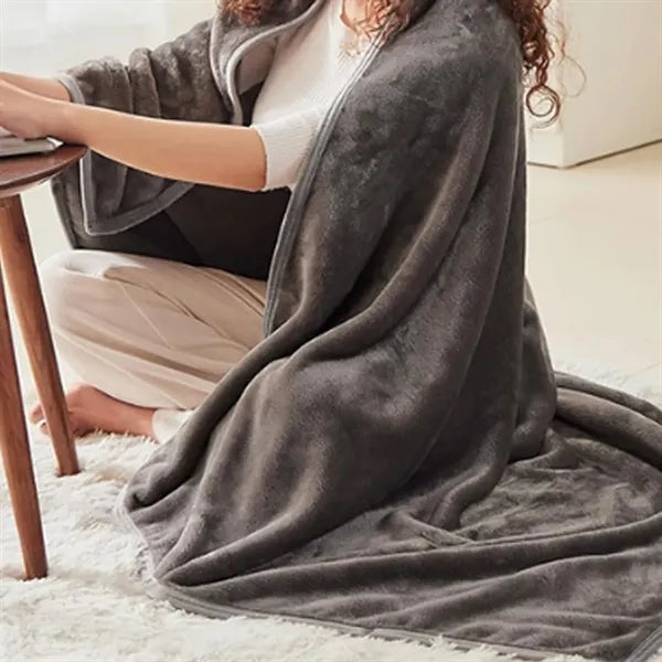 Eco-Friendly Wearable Fleece Blanket with Snap Closure