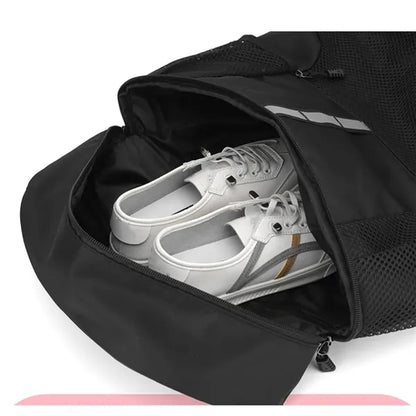 Drawstring Backpack With Shoe Compartment Wet Dry Separation