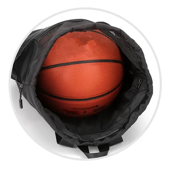Drawstring Backpack With Shoe Compartment Wet Dry Separation
