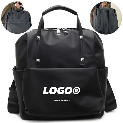 Waterproof Nylon Backpack Tote With Top Handle Work Travel